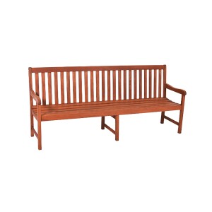 Merxx Santos Gartenbank, 4-Sitzer aus Eukalyptusholz, naturfarben und geölt.