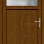Kunststoff Nebeneingangstür K 501 Golden Oak, 98x198 cm, Anschlag rechts, mit Ornamentglas