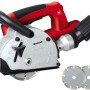 Einhell Mauernutfräse TC-MA 1300 mit Diamant-Trennscheiben für präzise Schnitte in Mauerwerk.