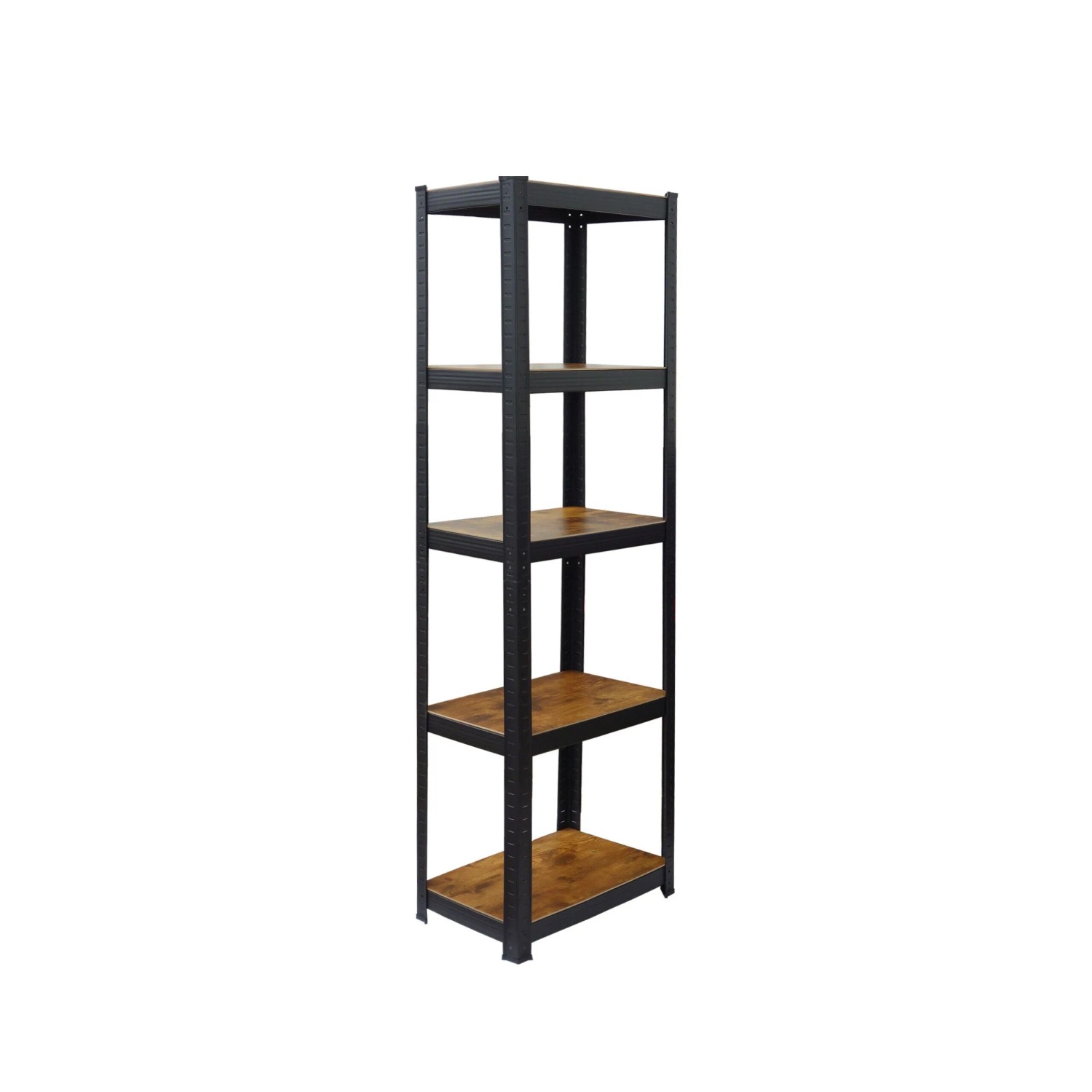 Relaxdays Schwerlastregal Edelstahl Mdf Kunststoff Schwarz Braun Belastbar 500 Kg 180 Cm X 50 Cm X 30 Cm