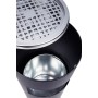 Schwarzer Svita Standaschenbecher mit Mülleimer, 30L, Aschenbecher und Inneneimer sichtbar.