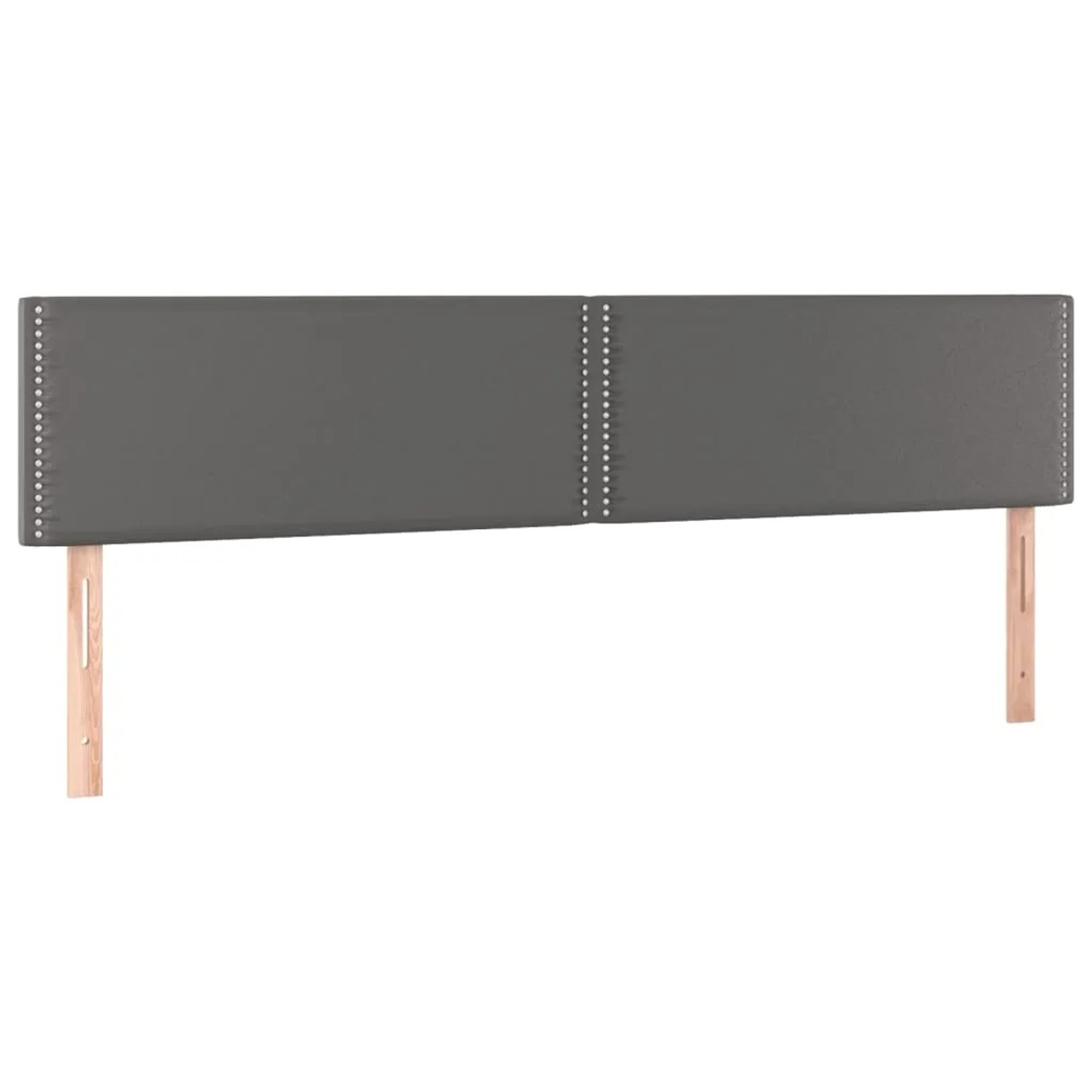 Graues vidaXL Boxspringbett mit Kunstleder-Kopfteil, 180x200 cm. Bett für Schlafzimmer.