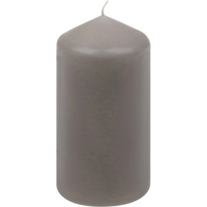 Steinhart Stumpenkerze, Ø 7,7 cm, 15 cm hoch, in Taupe. Dekorative Kerze für stimmungsvolles Licht.