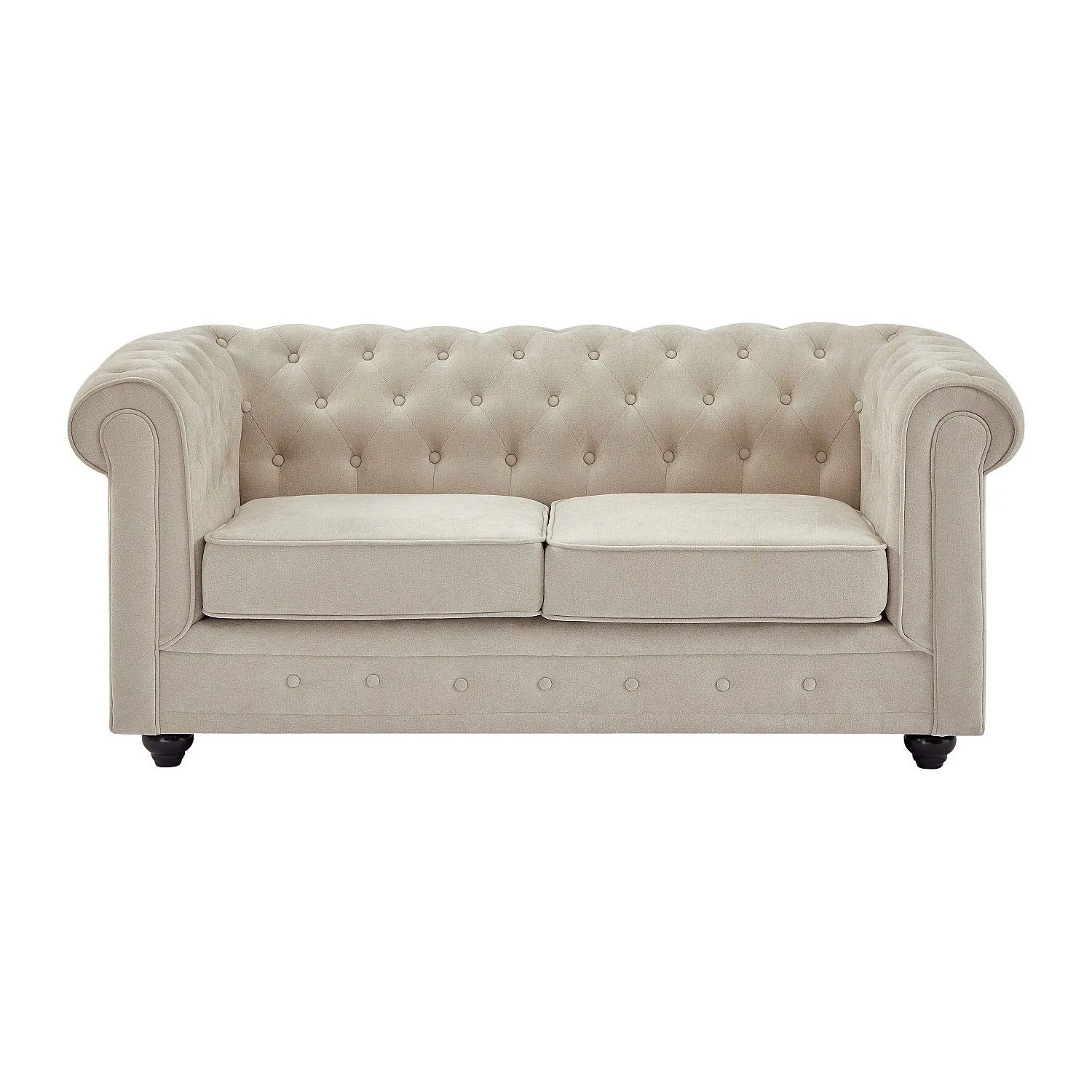 Vente-unique Sofa Ohne Schlafmöglichkeit Chesterfield Beige 165 cm