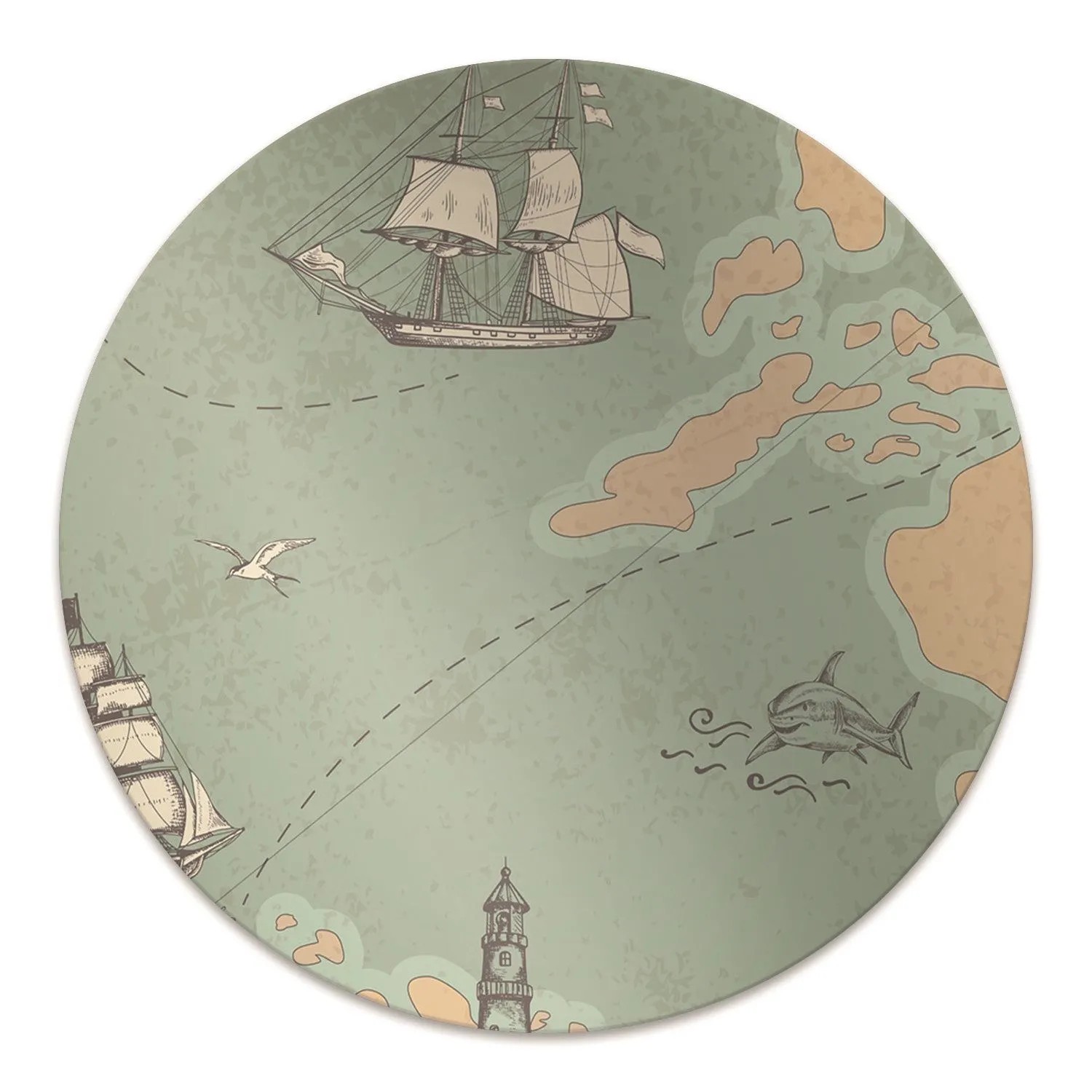 Tulup Bodenschutzmatte Schatzkarte Bürostuhlunterlage 100x100 cm Grün Boden günstig online kaufen