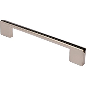 Griff 2170, vernickelt mit schwarzem Akzent, für Möbel.