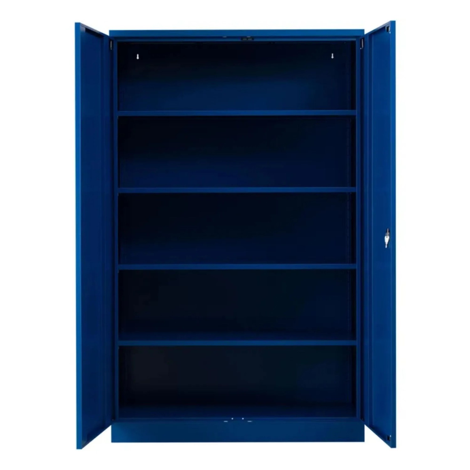 PROREGAL Stahlschrank Bee 10 Fachböden HxBxT 195 x 120 x 42 cm Pulverbeschichtetes Fachbodenmaterial Blau & Blau