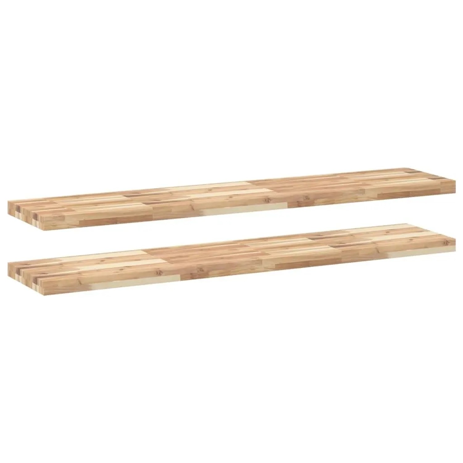 vidaXL Schweberegale 2 Stk 120x30x4 cm Massivholz Akazie Unbehandelt 3279460