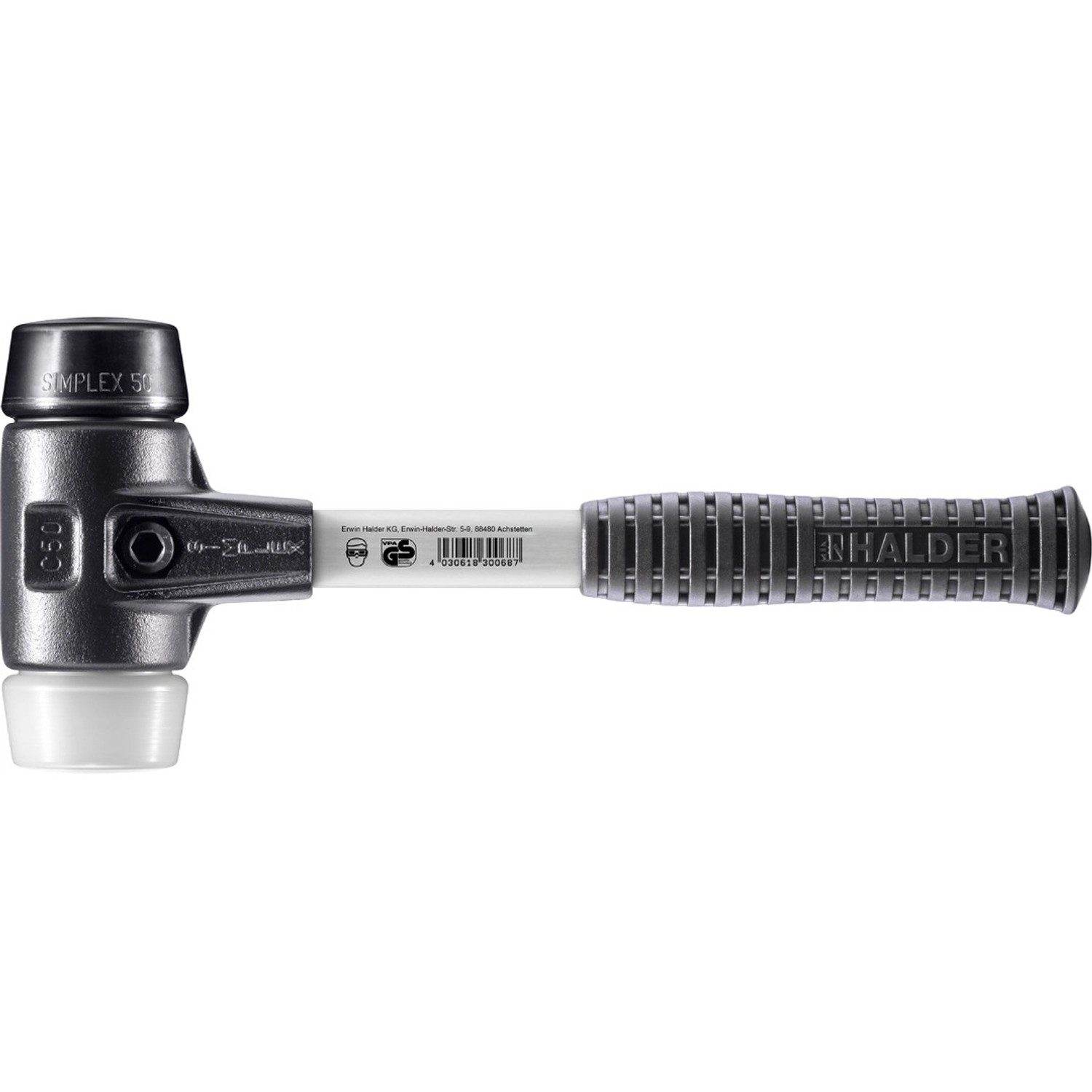 Halder Simplex Schonhammer Ø 50 mm Gummi Schwarz   Superplastik mit Verstär günstig online kaufen