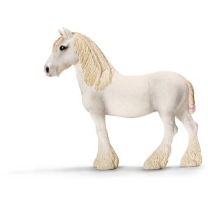 Detailgetreue Schleich Farm World Shire Stute, Spielzeugfigur für Kinder.