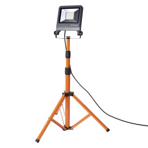Ledvance LED-Baustrahler Worklight mit Stativ, 180 cm hoch, grau. Ideal als Arbeitslicht.