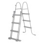 Graue Leiter für Bestway Stahlrahmen Pool Set Steel Pro Max, Detailaufnahme.