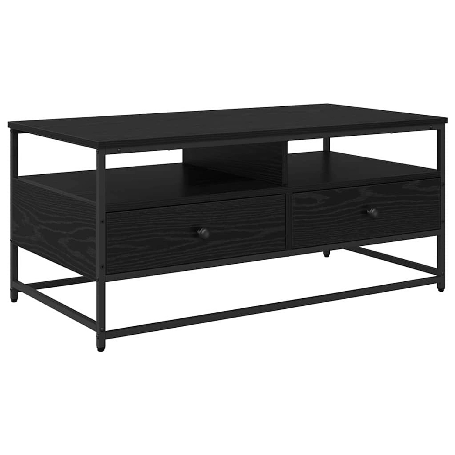 vidaXL Couchtisch Schwarz Eichen-Optik 100 x 51 x 45 cm Holzwerkstoff 88276 günstig online kaufen