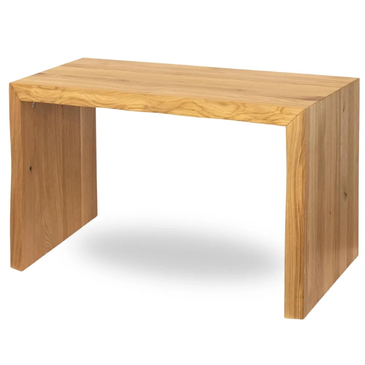 DELUKE Holzbank Sitzbank EGON Eiche Massiv mit Baumkante Eichenbank Esszimmer Flur Garderobe Schlafzimmer 80x40x45cm