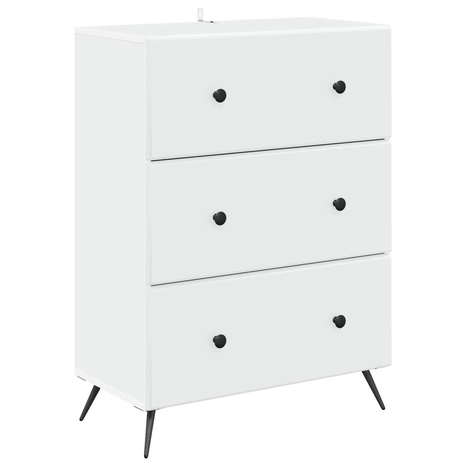 vidaXL Schubladenschrank Weiß 66 x 34,5 x 90 cm Holzwerkstoff 895525
