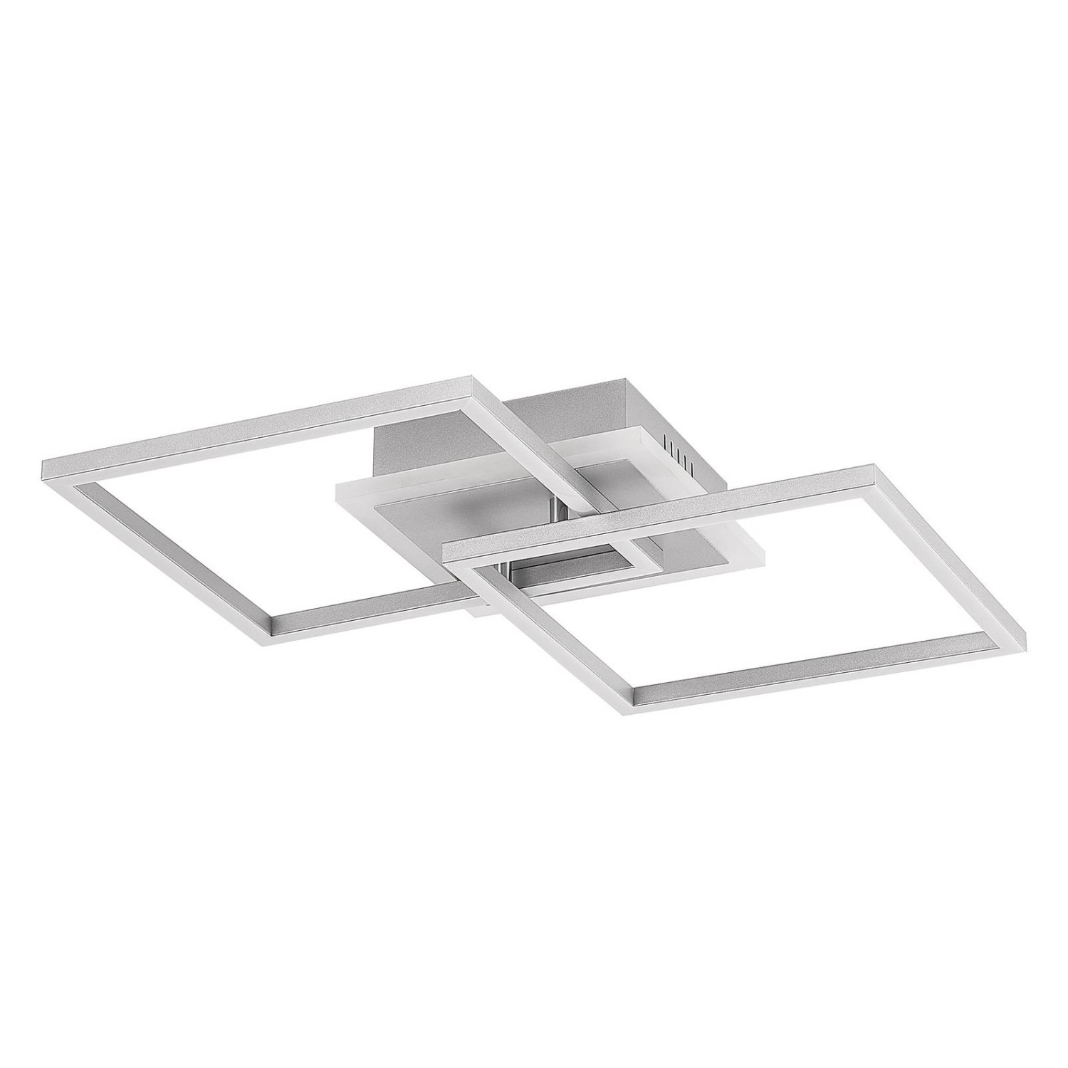 Lindby LED Deckenleuchte Fjardo 8032344 Dimmbar mit Leselampe Modern in Alu günstig online kaufen