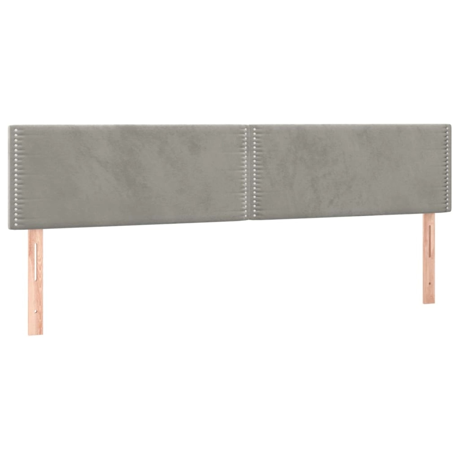 vidaXL LED Kopfteil Hellgrau 180x5x78/88 cm Samt 3121532