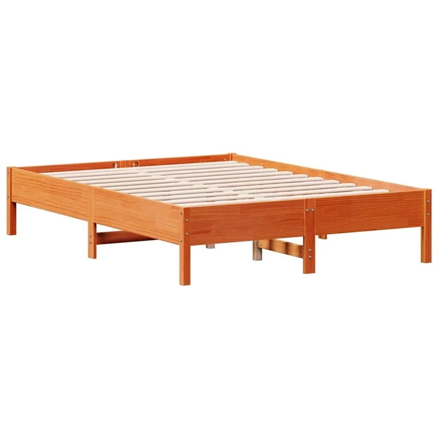 vidaXL Massivholzbett ohne Matratze Wachsbraun 120x190 cm Kiefernholz 84272 günstig online kaufen
