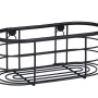 Schwarze WENKO Wandablage Trestina aus Edelstahl im Draht-Design.