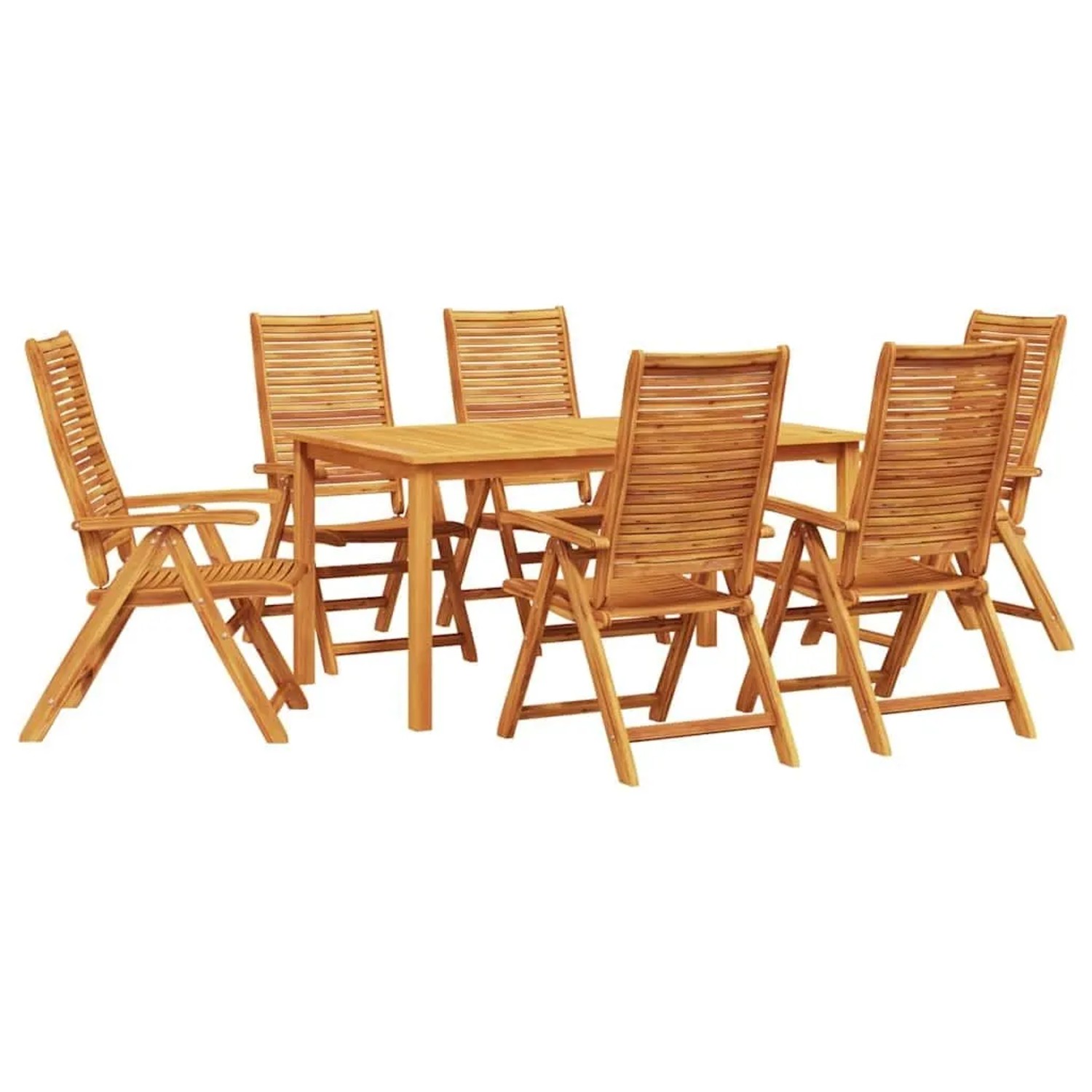 vidaXL Garten Essgruppe 7 Stk Braun Massivholz Akazie 3375627