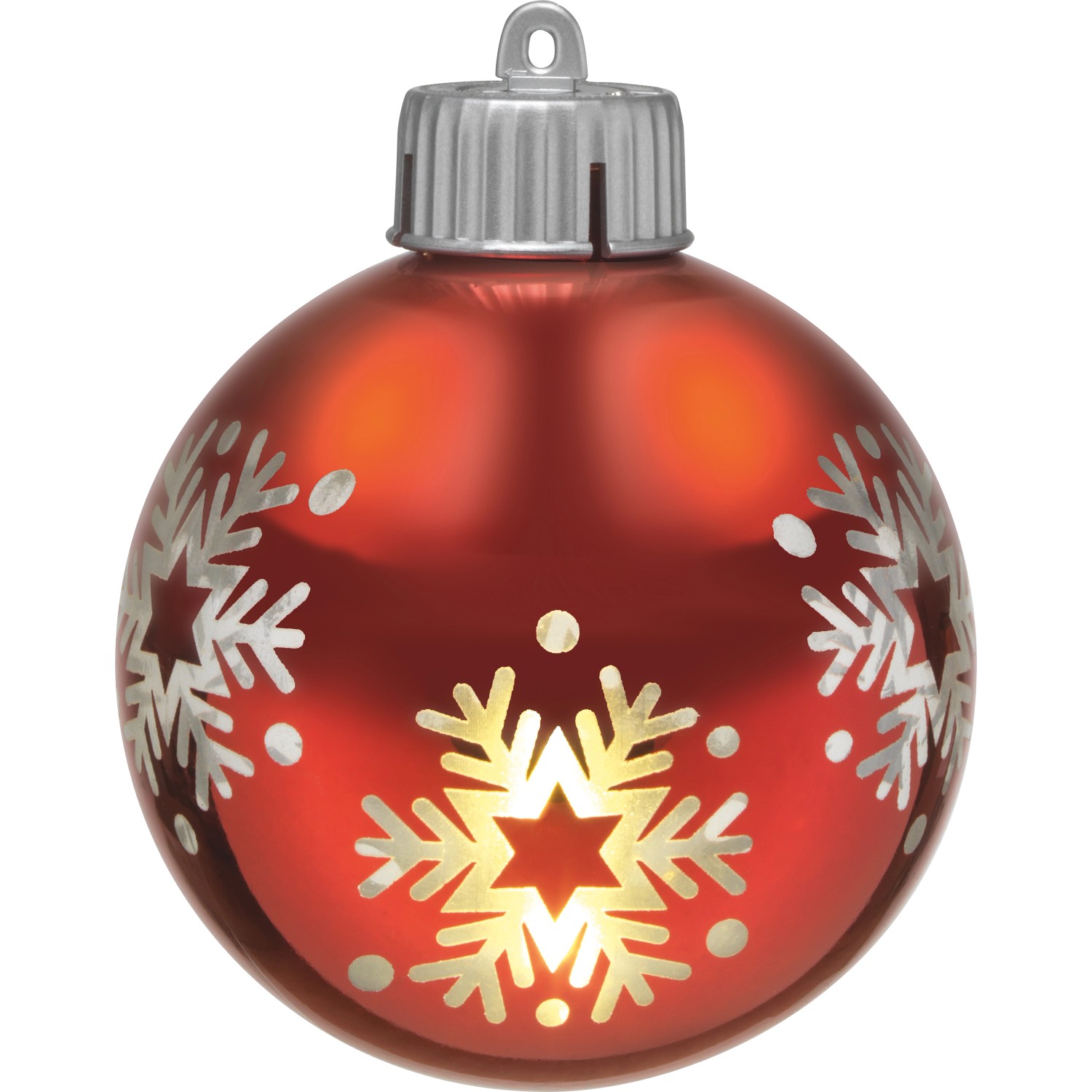 LED-Weihnachtskugel Schneeflocke 3-fach sortiert