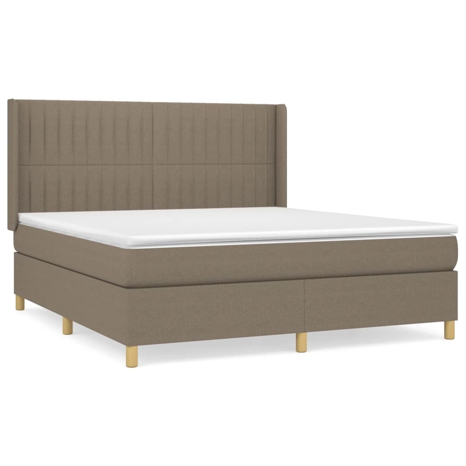 vidaXL Boxspringbett mit Matratze Taupe 160x200 cm Stoff1394932 günstig online kaufen