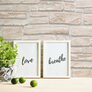 Bricoflor Steintapete in Creme-Weiß mit 3D-Steinoptik für Flur und Schlafzimmer.