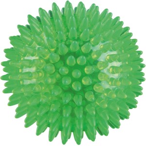 Grüner Jollypaw Igelball, ø 8 cm, aus TPR, robustes Apportierspielzeug für Hunde.