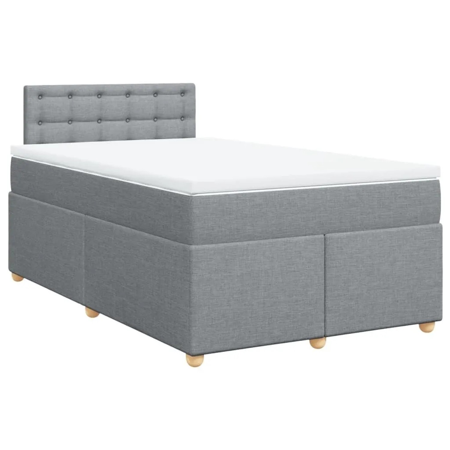 vidaXL Boxspringbett mit Matratze Hellgrau 120x200 cm Stoff 3288961 günstig online kaufen