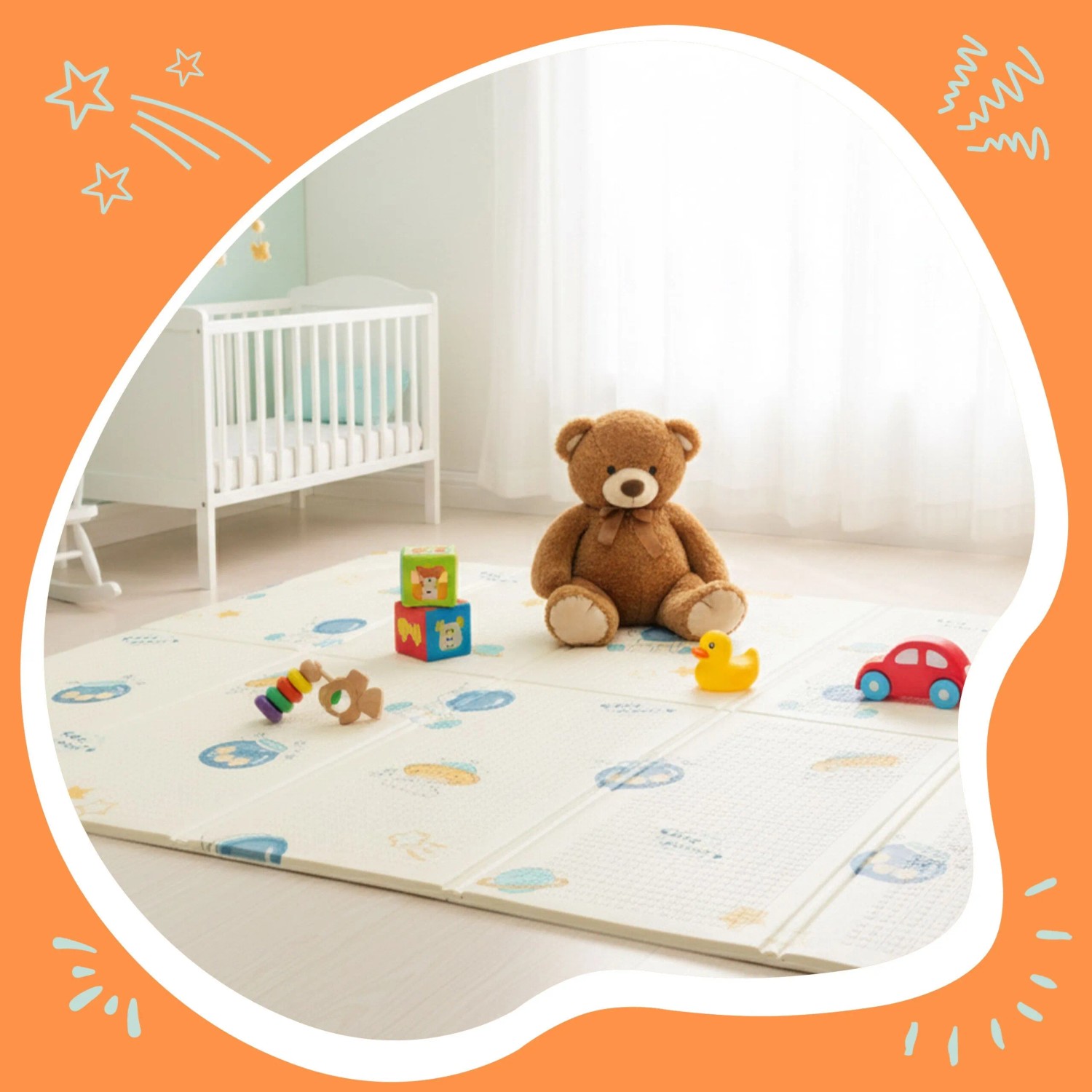 Relaxdays Krabbelmatte XPE-Schaumstoff Faltbar mit Motiv 200 cm x 150 cm x 1 cm 0,8 kg_2