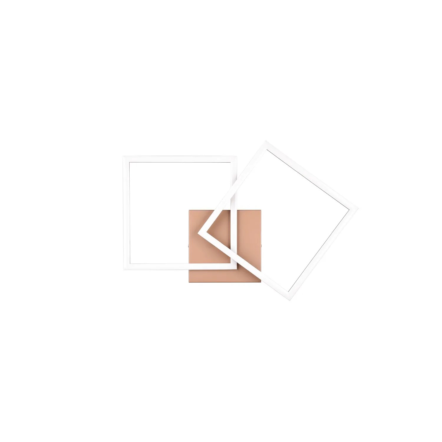 Moderne LED-Deckenleuchte Trail in Coffee, schwenkbar, 44,6x39,6 cm.