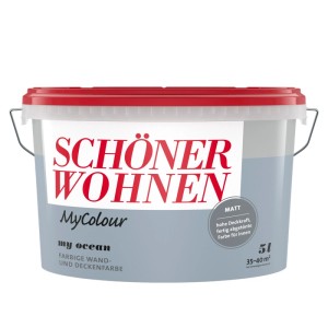 Eimer Schöner Wohnen My Colour My Ocean, matte Wandfarbe, 5 Liter.