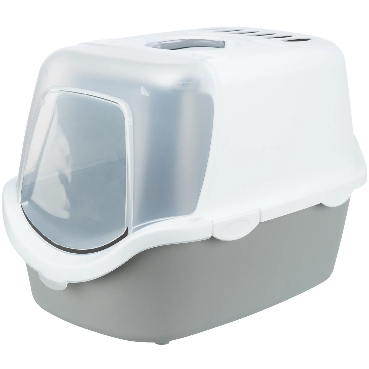 Trixie Katzentoilette Jollypaw mit Klapptür 40 cm x 40 cm x 56 cm Grau-Weiß