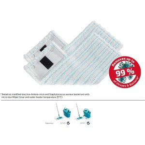 Leifheit CLEAN TWIST M Ergo Wischbezug 2er Set, 33cm, für glatte Böden.