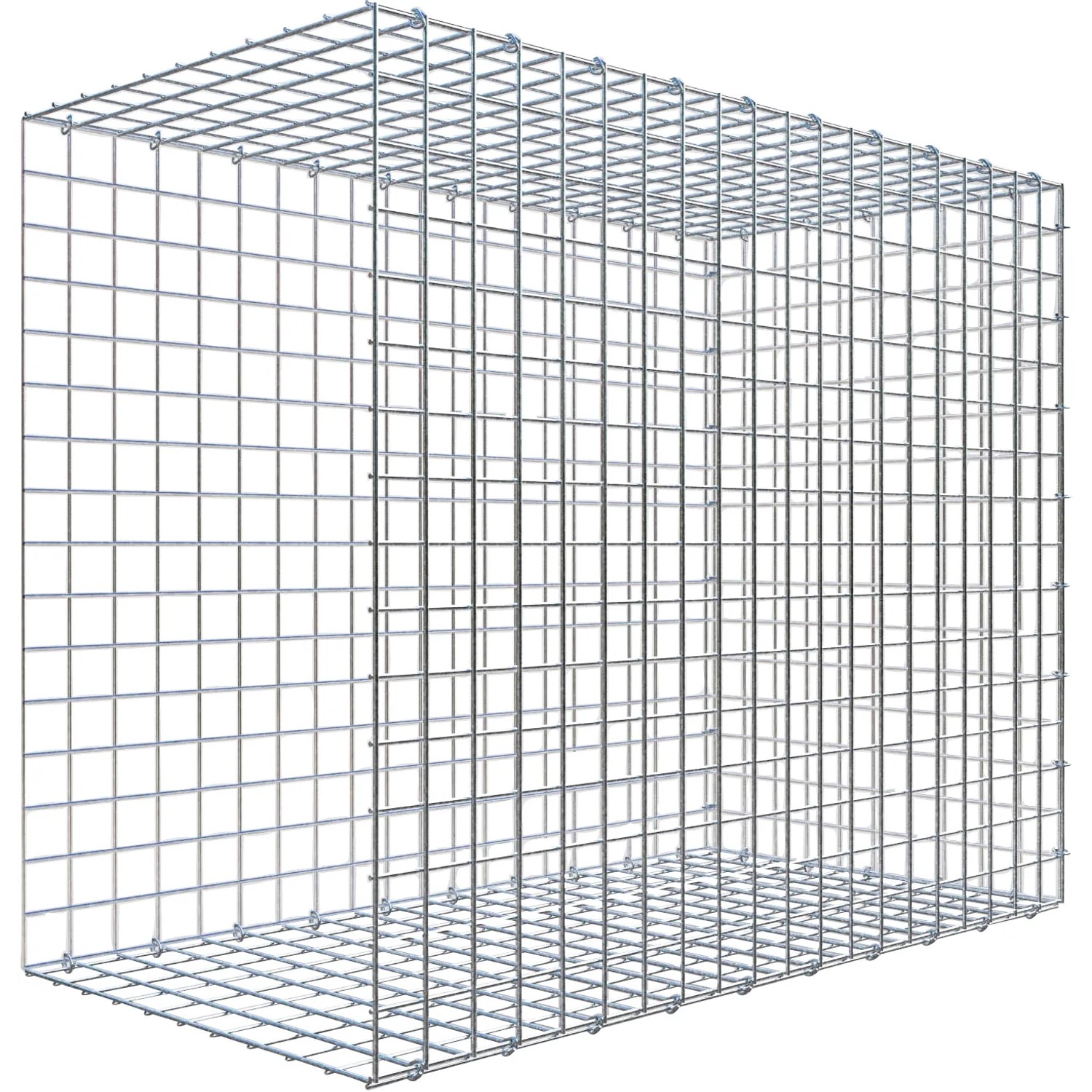 Gabiona C-Ring-Gabione-Anbaukorb Typ 2 80 x 100 x 50 cm Maschenw 5 x 5 cm