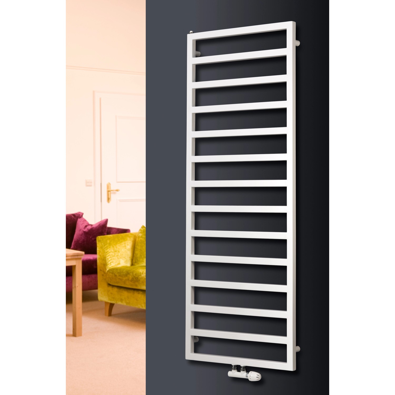 Ximax Badheizkörper Pure Mittenanschluss 147 cm x 50 cm Weiß 415 W günstig online kaufen