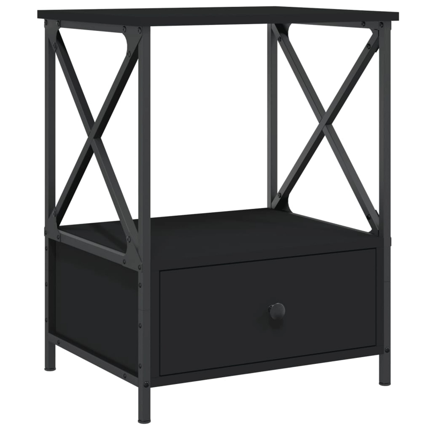 vidaXL Nachttisch Schwarz 50x41x65 cm Holzwerkstoff günstig online kaufen