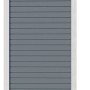 Bertilo Gartenhaus Pentus 1, grau, 115x234 cm, aus Holz mit Flachdach.