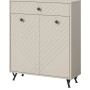 Inn.Furn Schuhschrank Sand 80 cm mit Fräsungen Apunti