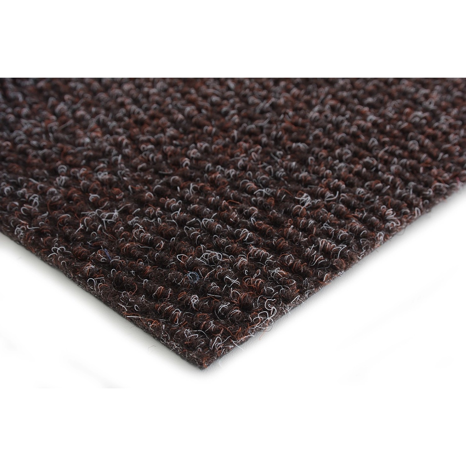 Braun melierter Teppichläufer Primaflor Picollo, ideal für Flur und Eingangsbereich.