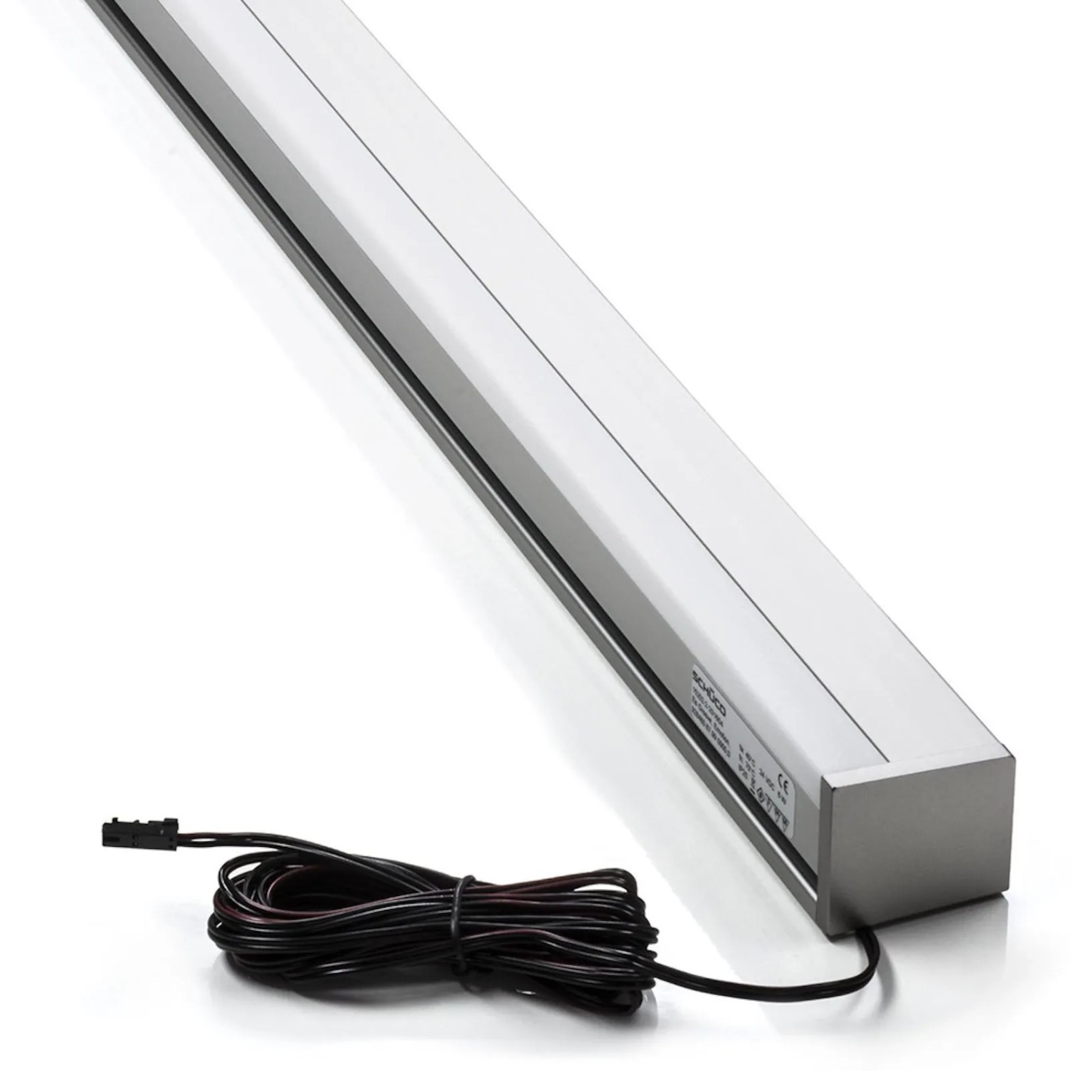 SOTECH LED Küchenreling Groove Aufhängeschiene 600 mm für Linero 2000 & MosaiQ Nischensysteme mit Kabelausgang Rechts