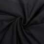 Detailaufnahme: Schwarze vidaXL Stretch Sofahusse aus Polyester-Jersey für 4-Sitzer Sofas.