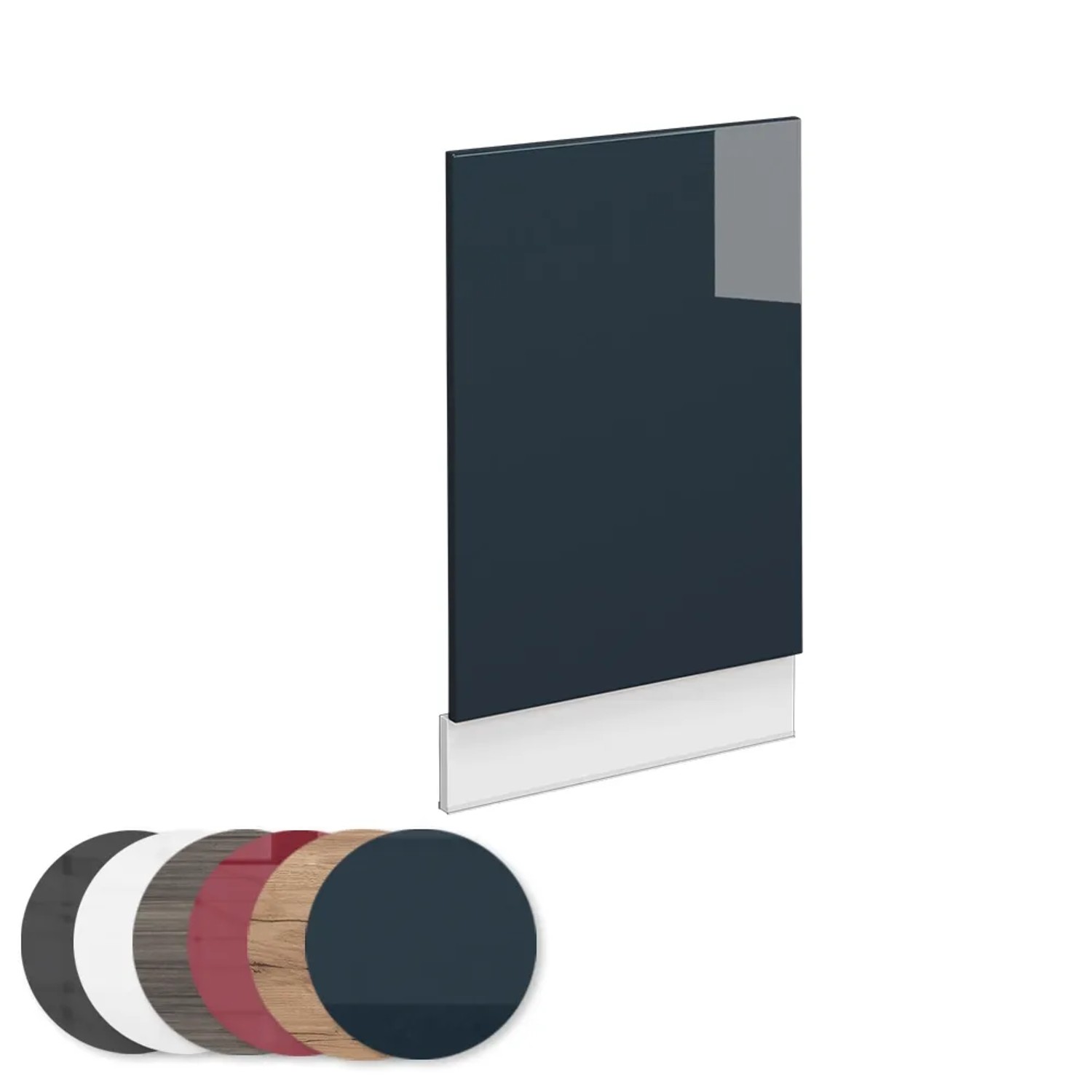 Vicco Frontblende für Geschirrspüler, dunkelblau hochglanz, 45 cm. Küchenschrank Zubehör.