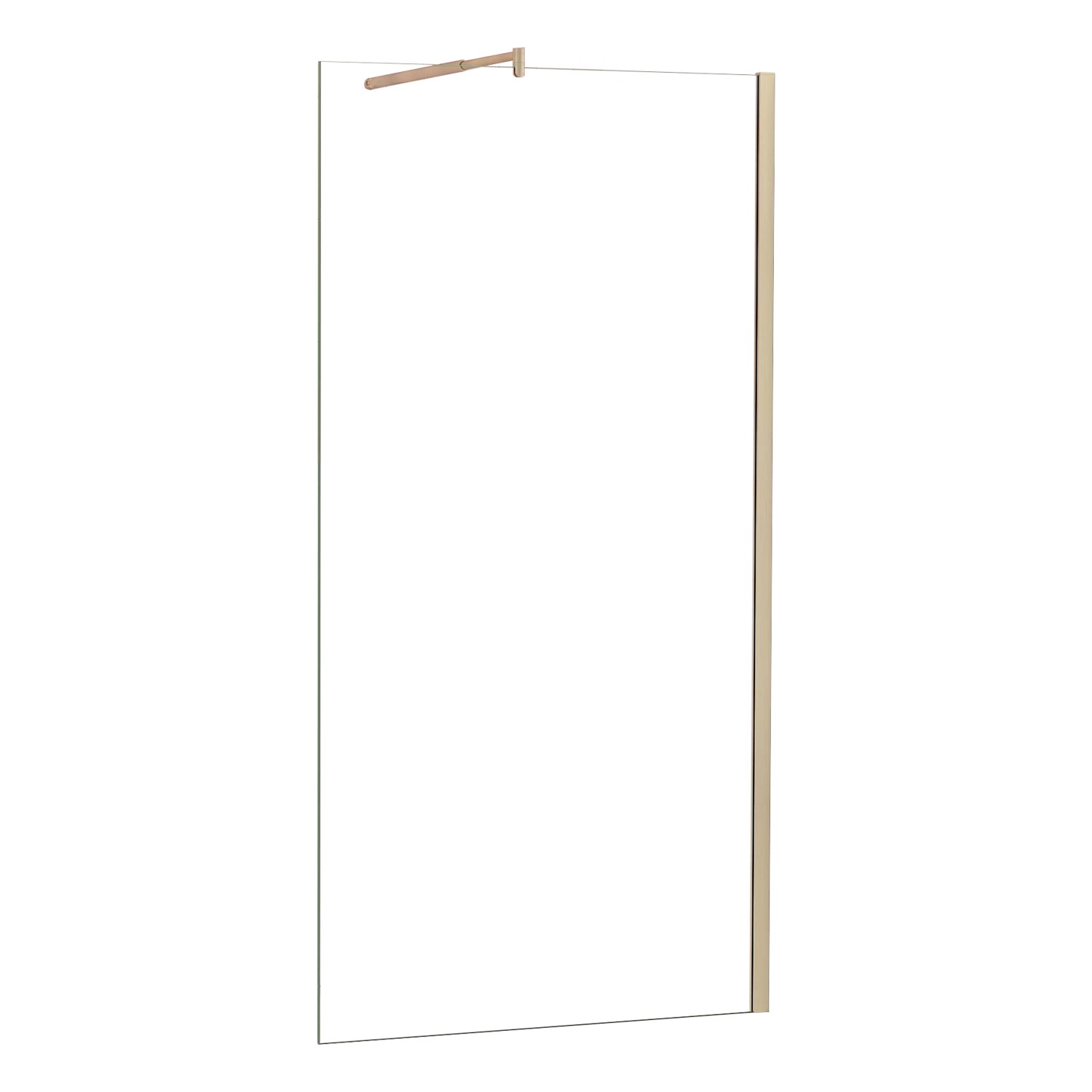 AICA Walk in Dusche 140 x 200cm Duschwand 8mm ESG NANO Glas mit Gold Einste günstig online kaufen