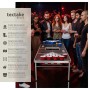 Schwarzer Bierpongtisch von Tectake mit Eisfach, Bechern und Bällen. Höhenverstellbarer Stehtisch.