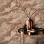 Erismann Vliestapete Elle Decoration 4 Mystic Spell Terracotta mit Marmor-Effekt und Glitzer.