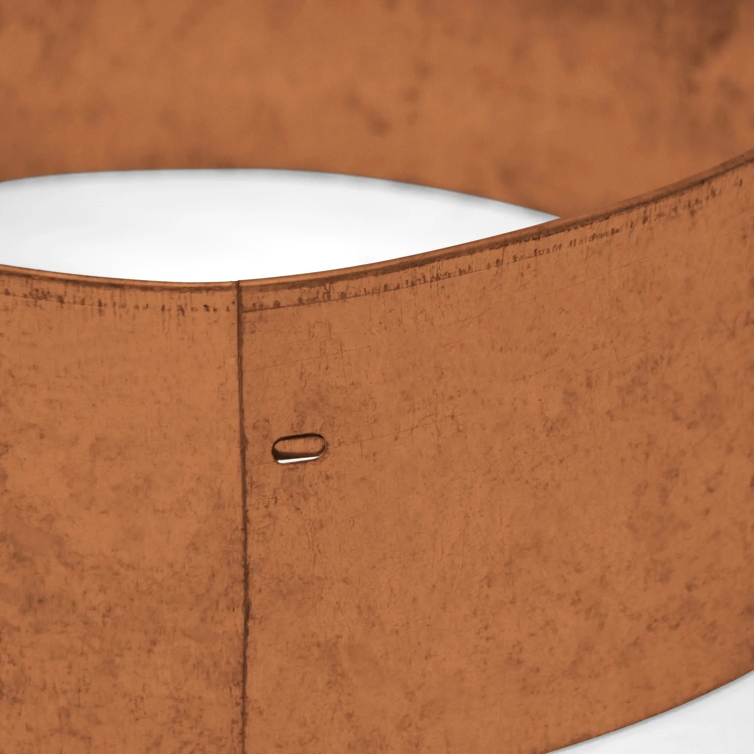 Bellissa Rasenkante Kreis Corten, 20 cm Durchmesser, Detailansicht der Steckverbindung.