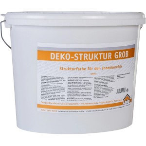 Eimer Laier Deko-Struktur-Wandbeschichtung grob, weiß, 15 kg. Strukturputz für Innen.