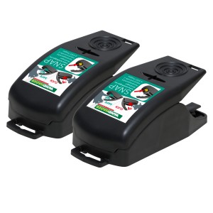 Windhager Mausefalle Snap, 2er-Set aus robustem Kunststoff für den Innen- und Außenbereich.