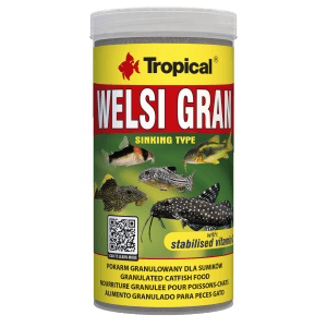 Tropical Welsi Gran Fischfutter-Granulat, 250ml Dose für Welse und Bodenfische.